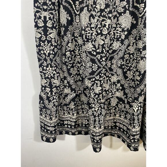 Pioneer Woman Dress Size 18W 1X 2X Black & White Print Smocking Country Peasant - Picture 6 of 13